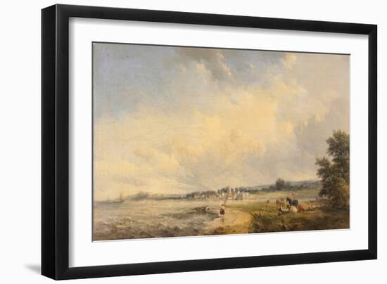 Coast Scene, 1860 (Oil on Canvas)-Alfred Vickers-Framed Giclee Print