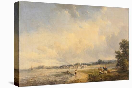 Coast Scene, 1860 (Oil on Canvas)-Alfred Vickers-Stretched Canvas