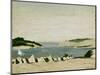 Coast Scene, 1909 (Oil on Paper, Mounted on Canvas)-Louis Michel Eilshemius-Mounted Giclee Print