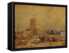 Coast Scene, 19th century, (1924)-Clarkson Stanfield-Framed Stretched Canvas