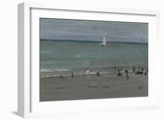 Coast Scene, Bathers, 1884-85-James Abbott McNeill Whistler-Framed Giclee Print