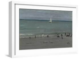 Coast Scene, Bathers, 1884-85-James Abbott McNeill Whistler-Framed Giclee Print