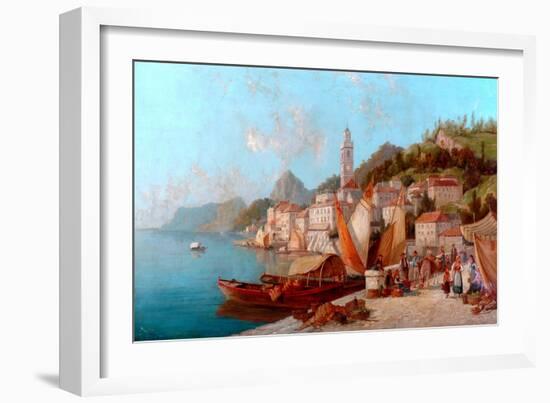 Coast Scene, Bellagio, Lake Como-W. Mommerson-Framed Giclee Print