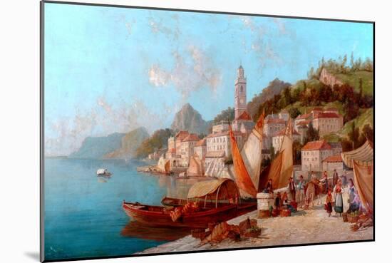 Coast Scene, Bellagio, Lake Como-W. Mommerson-Mounted Giclee Print