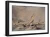 Coast Scene: Boats at the Entrance to a Harbour-George Balmer-Framed Giclee Print