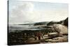 Coast Scene, Cullercoats-null-Stretched Canvas