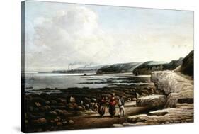 Coast Scene, Cullercoats-null-Stretched Canvas