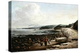 Coast Scene, Cullercoats-null-Stretched Canvas
