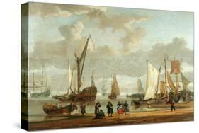 Coast Scene (Oil on Panel)-Abraham Storck-Stretched Canvas