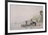 Coast Scene with Boats and Figures (Drawing)-Augustus Wall Callcott-Framed Giclee Print