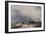 Coast Scene with Boats and Figures-null-Framed Premium Giclee Print