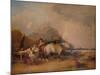 Coast Scene, with Figures and Horses, c1841-William Shayer-Mounted Giclee Print