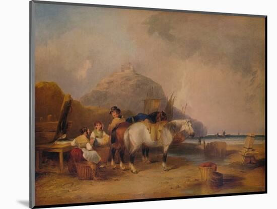 Coast Scene, with Figures and Horses, c1841-William Shayer-Mounted Giclee Print