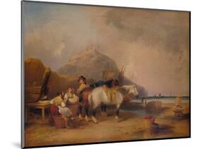 Coast Scene, with Figures and Horses, c1841-William Shayer-Mounted Giclee Print