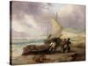 Coast Scene with Fishing Boats-George Balmer-Stretched Canvas