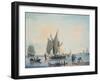 Coast Scene, with Shipping and Figures-William Anderson-Framed Giclee Print