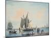 Coast Scene, with Shipping and Figures-William Anderson-Mounted Giclee Print
