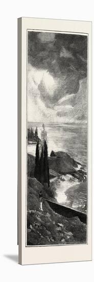 Coast Scenery Between Mentone and Bordighera, France, 1882-null-Stretched Canvas