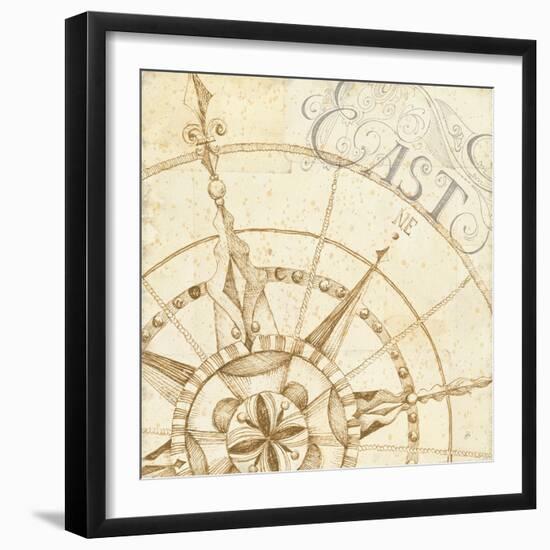 Coast to Coast Sepia III-Daphne Brissonnet-Framed Art Print