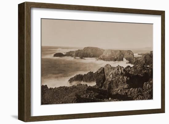 Coast View off Mendocino, California, 1863-Carleton Watkins-Framed Art Print