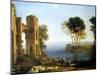 Coast View with Apollo and the Cumaean Sibyl, Between 1645 and 1649-Claude Lorraine-Mounted Giclee Print