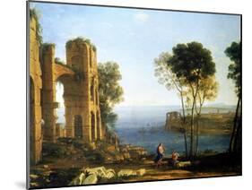 Coast View with Apollo and the Cumaean Sibyl, Between 1645 and 1649-Claude Lorraine-Mounted Giclee Print