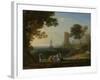 Coast View with the Abduction of Europa, c.1645-Claude Lorrain-Framed Giclee Print