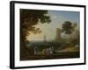 Coast View with the Abduction of Europa, c.1645-Claude Lorrain-Framed Giclee Print