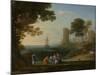 Coast View with the Abduction of Europa, c.1645-Claude Lorrain-Mounted Giclee Print