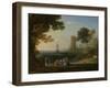 Coast View with the Abduction of Europa, c.1645-Claude Lorrain-Framed Giclee Print