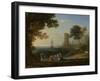 Coast View with the Abduction of Europa, c.1645-Claude Lorrain-Framed Giclee Print