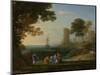 Coast View with the Abduction of Europa, c.1645-Claude Lorrain-Mounted Giclee Print
