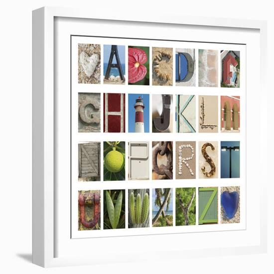 Coastal Alphabet-Mike Toy-Framed Giclee Print