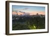 Coastal Area Skyline at Sunset, Fukuoka, Kyushu, Japan-Ian Trower-Framed Photographic Print