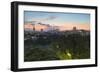 Coastal Area Skyline at Sunset, Fukuoka, Kyushu, Japan-Ian Trower-Framed Photographic Print