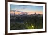 Coastal Area Skyline at Sunset, Fukuoka, Kyushu, Japan-Ian Trower-Framed Photographic Print