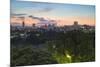 Coastal Area Skyline at Sunset, Fukuoka, Kyushu, Japan-Ian Trower-Mounted Photographic Print