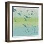 Coastal Birds Of Flight-Jace Grey-Framed Art Print