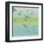 Coastal Birds Of Flight-Jace Grey-Framed Art Print