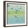 Coastal Birds Of Flight-Jace Grey-Framed Art Print