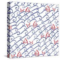 Coastal Birds Pattern VA-Farida Zaman-Stretched Canvas