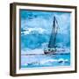 Coastal Boats in Watercolor I-Lanie Loreth-Framed Art Print