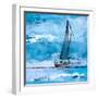 Coastal Boats in Watercolor I-Lanie Loreth-Framed Art Print