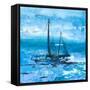 Coastal Boats in Watercolor II-Lanie Loreth-Framed Stretched Canvas