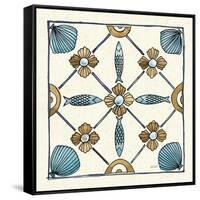 Coastal Breeze Tile II-Anne Tavoletti-Framed Stretched Canvas