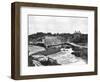 Coastal Buildings and Waterfall-null-Framed Photographic Print