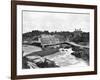 Coastal Buildings and Waterfall-null-Framed Photographic Print