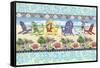 Coastal Chairs Floral-James Mazzotta-Framed Stretched Canvas