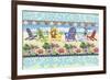 Coastal Chairs Floral-James Mazzotta-Framed Giclee Print