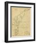 Coastal Chart of the East Coast-Captain N. Holland-Framed Art Print